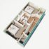 Elegant 3D floor plan showcasing 2 luxurious bedrooms, 2 modern bathrooms, and spacious walk-in closets, perfect for comfortable living.