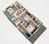 Modern 3D floor plan showcasing four spacious bedrooms, each with walk-in closets, and two bathrooms, designed for comfort and style.