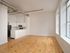 Chic open-concept apartment with light wood flooring, modern kitchen featuring sleek cabinetry and stainless steel appliances, and ample natural light from large windows.