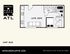 Modern loft-style floor plan of Unit 205 featuring an open living area, utility space, and a compact bathroom layout at Hotel Roxy Lofts, Atlanta.