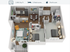 Modern 3D floor plan showcasing 2 spacious bedrooms, 1 bathroom, and an open-concept living area with a cozy sitting space, kitchen, and dining area in a 1046 sq ft layout.