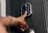 Modern smart lock with touchscreen keypad enhancing home security and convenience.