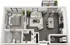 Modern 1-bedroom apartment floor plan with a cozy living area, gourmet kitchen, and private balcony.