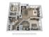 Modern 3D floor plan showcasing 2 bedrooms, an elegant kitchen, cozy living room, and contemporary bathroom layout, perfect for comfortable urban living.