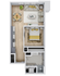 Inviting floor plan showcasing a spacious 1-bedroom apartment with an open-concept living and dining area, modern kitchen, and a cozy bedroom.