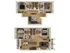 Elegant multi-level floor plan showcasing four bedrooms, stylish living and dining areas, and modern kitchen design.