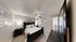 Inviting bedroom with a cozy king-sized bed, elegant dark wood furniture, and contemporary decor creating a warm, homely atmosphere.