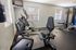 Bright and modern home gym with high-quality exercise equipment, featuring cardio machines and a weight station against a backdrop of large windows.