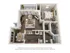 Modern 3D floor plan showcasing a cozy one-bedroom apartment with open-concept living area, stylish kitchen, and elegant dining space, complete with a private balcony.