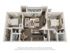 Elegant 3D floor plan showcasing 2 bedrooms, a modern open-concept living and dining area, and a stylish kitchen with balcony access.