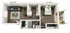 Chic 1-bedroom apartment floor plan with cozy living room, compact kitchen, modern bath, and inviting balcony.