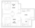Contemporary 2D floor plan showcasing 2 bedrooms, a cozy kitchen, and a modern bathroom layout.