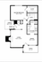 Elegant floor plan showcasing a spacious master bedroom, an open living area, and a modern kitchen with adjacent dining space leading to a cozy patio.