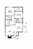 Elegant apartment floor plan featuring 2 bedrooms, an expansive dining area, and a cozy living room with a patio.