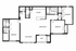 Modern 3-bedroom apartment floor plan with spacious living and dining rooms, a functional kitchen, and a charming patio space.