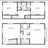 Charming two-story floor plan showcasing 2 bedrooms, modern kitchen, spacious dining room, and cozy living room with convenient layout.