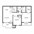 Charming 2-bedroom floor plan featuring a cozy living room, modern kitchen, dining area, bath, walk-in closet, and a balcony for outdoor relaxation.