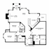 Elegant floor plan featuring 3 bedrooms, spacious living area with fireplace, modern kitchen, and outdoor patio.