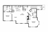 Elegant floor plan showcasing 2 spacious bedrooms, a large living area, and a modern kitchen with dining space. Includes two luxurious bathrooms, convenient laundry area, and ample closet space.