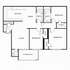 Contemporary floor plan showcasing 3 bedrooms, an open-concept kitchen and dining area, spacious living room, and two modern bathrooms. Includes a patio/balcony for outdoor enjoyment.