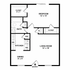 Charming 2D floor plan with a spacious bedroom, modern kitchen, cozy living room, and inviting dining area.