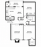 Charming floor plan showcasing 2 bedrooms, a welcoming living room with a fireplace, a modern kitchen, dining area, balcony, and ample storage space.