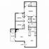 Modern floor plan showcasing 3 bedrooms, 2 bathrooms, spacious kitchen, and inviting living area with a balcony.