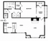 Inviting floor plan showcasing a single bedroom with walk-in closet, spacious living and dining areas, and a well-equipped kitchen, complete with a cozy screen porch and ample storage.