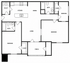Charming floor plan displaying 3 bedrooms with ample closets, open living and dining space, and a modern kitchen, complemented by a welcoming porch area.