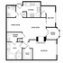 Elegant floor plan featuring a spacious living room with a two-sided fireplace, cozy bedroom, and versatile bonus room. Includes a well-appointed kitchen, dining area, and a walk-in closet. Ideal space blending comfort and functionality.