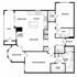 Chic floor plan showcasing 2 bedrooms, a master suite with walk-in closet, spacious living room with optional 3-sided fireplace, and a modern kitchen with pantry. Includes bonus room, dining area, and a cozy patio space.