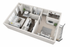 Modern 3D floor plan showcasing a cozy one-bedroom apartment with an open-concept living area, stylish kitchen, and elegant dining space.