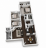 Modern 3D floor plan showcasing 3 spacious bedrooms, a cozy living room, and an elegant dining area, designed with sleek wood flooring.