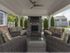 Cabana with Seating and Fireplace