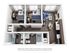 Chic 2-bedroom apartment floor plan featuring open living area, modern kitchen, and dual bathrooms, with stylish decor touches.