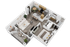 Modern 3D floor plan featuring 1 bedroom, spacious living area, open kitchen with island, and cozy balcony.