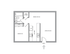 Modern and efficient 1-bedroom apartment floor plan with open-concept living room and kitchen, plus convenient storage options.