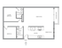 Contemporary 2D floor plan featuring a spacious living room, two bedrooms including a master suite, modern kitchen with dining area, and a private patio balcony.