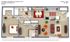 Charming 3D floor plan of Shawnee Apartments showcasing 2 elegant bedrooms, a modern kitchen, and a cozy living space. Includes stylish dining area and spacious bathroom, spanning 820 square feet.