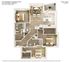 Vue Apartments C3 style floor plan showcasing a spacious 1118 sq ft layout with 3 elegant bedrooms, 2 modern bathrooms, an open-concept living and dining area, and a sleek kitchen, perfect for comfortable urban living.