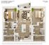 Modern B1 style floor plan of Vue Apartment Community showcasing 2 spacious bedrooms, an inviting open-concept living area, and a sleek kitchen, perfect for comfortable living in 937 sq ft.
