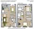 Charming 3D floor plan of Cedar Pointe Apartments showcasing a spacious two-level layout with 2 bedrooms, 2.5 baths, open-plan living area, and modern kitchen, across 1280 sqft.