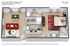 Charming Belmont floor plan at Chasewood Downs Apartments featuring 1 bedroom and 1 bath, with a cozy living area and modern kitchen, 541 sq ft.