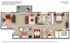 Chasewood Apartments Saratoga floor plan featuring 3 cozy bedrooms, an inviting living area, and a modern kitchen, spread over 950 sq ft.