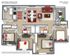 Chic 3D floor plan of Tech Terrace Apartments, showcasing 4 spacious bedrooms, 2 elegant bathrooms, an integrated kitchen, and a cozy living room within 1250 sq ft.