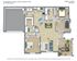 Elegant 3D floor plan of Peppers Ferry Villas, showcasing 3 bedrooms, 2 baths, and an open-concept living area. Spacious design with modern kitchen and well-lit spaces, spanning 2138 sq ft.