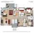 Spacious 3D floor plan of the Ellett Road houses featuring 3 elegant bedrooms, 2 modern bathrooms, expansive open-concept living area, and a stylish kitchen, totaling 1520 sq ft.