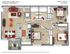 Terpence Apartments modern floor plan showcasing 3 spacious bedrooms, 2 elegant bathrooms, an open-concept living area, and a chic dining space within 1016 sqft.
