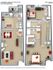 Inviting two-story floor plan at Knollwood Townhomes featuring 2 bedrooms, 2.5 baths, spacious living room, and a stylish open-concept kitchen, totaling 1442 sq ft.