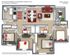 Modern 3D floor plan of a 4-bedroom, 2-bathroom apartment at Tech Terrace Apartments. Features an open-concept living area with a dining space, spacious kitchen, and a cozy balcony, totaling 1250 sq ft.